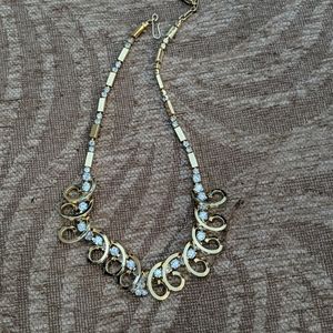 Gold Tone Rhinestone Necklace